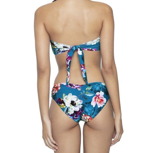 PQ Swim Spiritual Bloom Ruched Full Bottom, S & - Picture 2 of 4